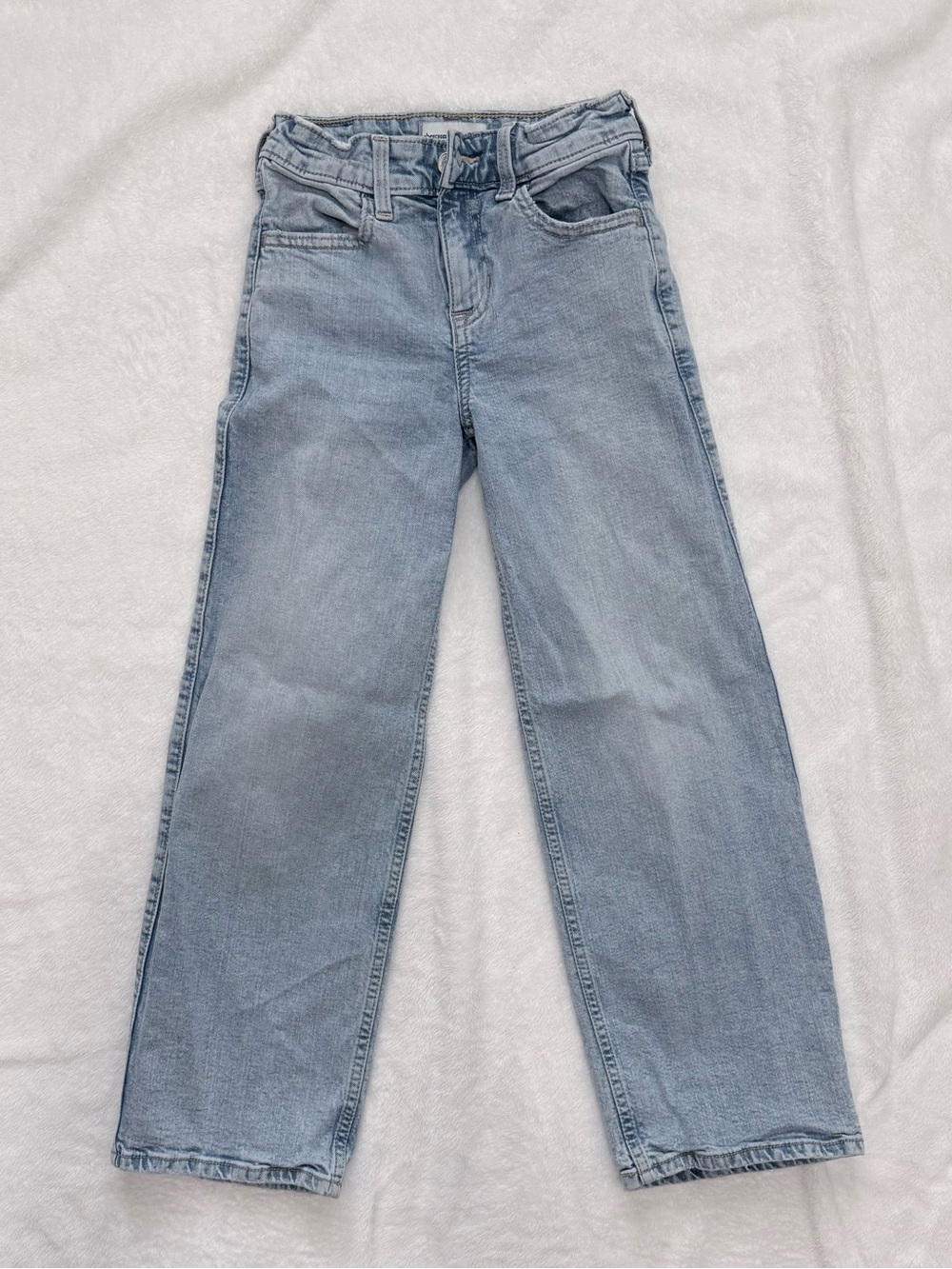 abercrombie kids light blue high rise wide leg jeans